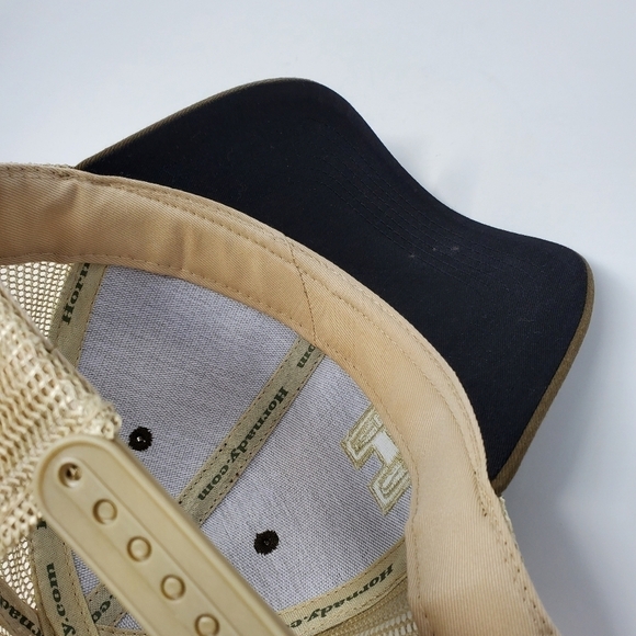 HORNADY BROWN TAN MESH TRUCKER CAP BASEBALL HAT MEN UNISEX OS BULLETS CARTRIDGES - Picture 9 of 12